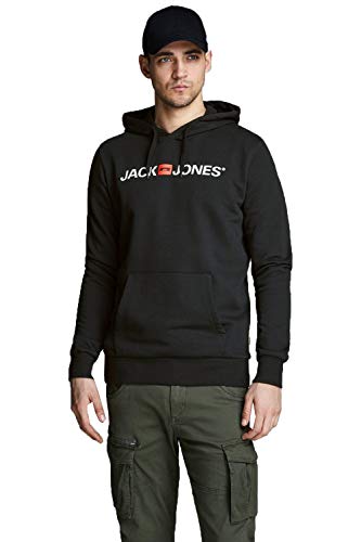 Jack & Jones Herren Jjestar Jj Sweat Hood Noos Pls Kapuzenpullover, Schwarz, 4XL Große Größen EU von JACK & JONES
