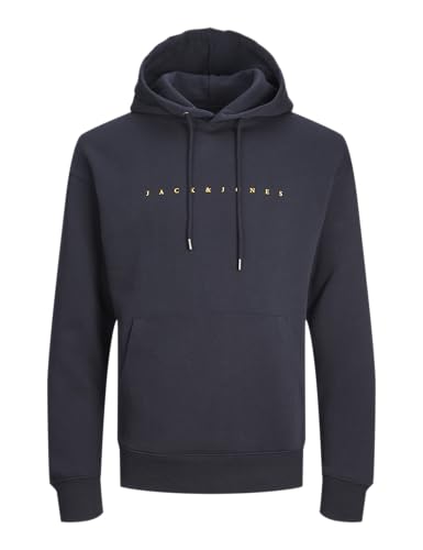 JACK&JONES PLUS Herren JJESTAR JJ Sweat Hood NOOS PLS Kapuzenpullover, Dark Navy, 3XL Plus von JACK & JONES