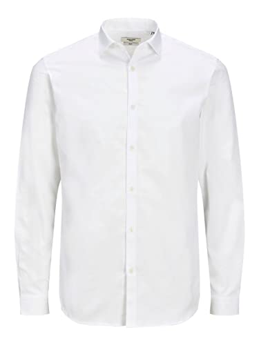 JACK & JONES Herren Freizeit Hemd JPRBLACARDIFF Relaxed Fit Plussize 2XL-8XL, Größe:3XL, Farbe:White Loose FIT 12235157 von JACK & JONES