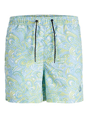 JACK & JONES PLUS Herren Jpstfiji Jjswim Paisley Pls Badeshorts, Ethereal Blue, 46 von JACK & JONES