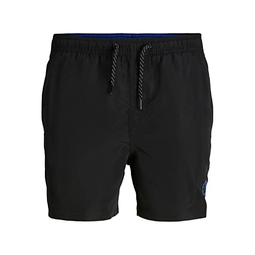 Jack & Jones Herren Jpstfiji Jjswim Solid Sn Ps Badeshorts, Schwarz, 40 Große Größen von JACK & JONES