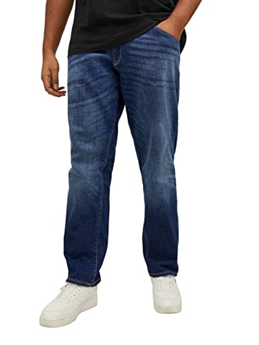 JACK & JONES Herren Jeans JJIGLENN JJFOX GE 348 Plussize - Slim Fit - Blue Denim, Größe:42W / 30L, Farbvariante:Blue Denim 12235405 von JACK & JONES