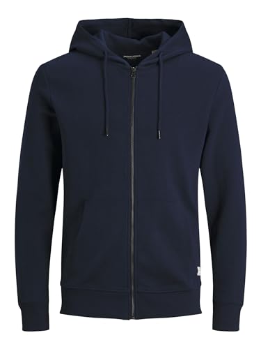 JACK&JONES PLUS Men's JJEBASIC Sweat Zip Hood NOOS PS, Navy Blazer, 2XL von JACK & JONES