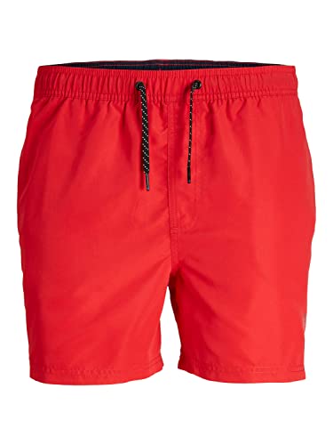 JACK & JONES PLUS Men's JPSTFIJI JJSWIM SOLID SN PS Badeshorts, Chinese Red, 46 von JACK & JONES