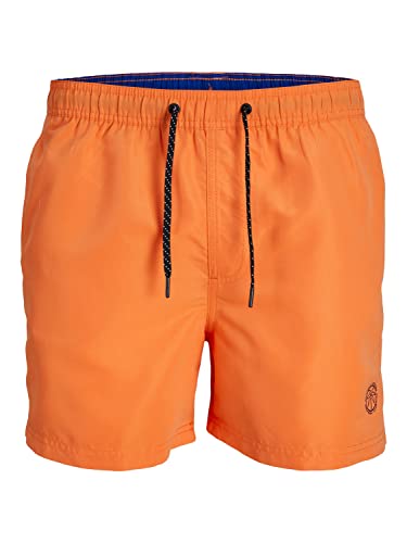 JACK & JONES PLUS Men's JPSTFIJI JJSWIM SOLID SN PS Badeshorts, Orange Peel, 42 von JACK & JONES