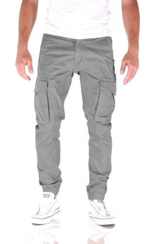 JACK & JONES Paul Flake Cargo Tapered Fit Herren Jeans Hose, Farbe:Cool Gray, Hosengröße:W29/L32 von JACK & JONES