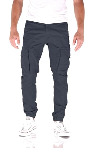 JACK & JONES Paul Flake Cargo Tapered Fit Herren Jeans Hose, Farbe:Odyssey Gray, Hosengröße:W40/L34 von JACK & JONES