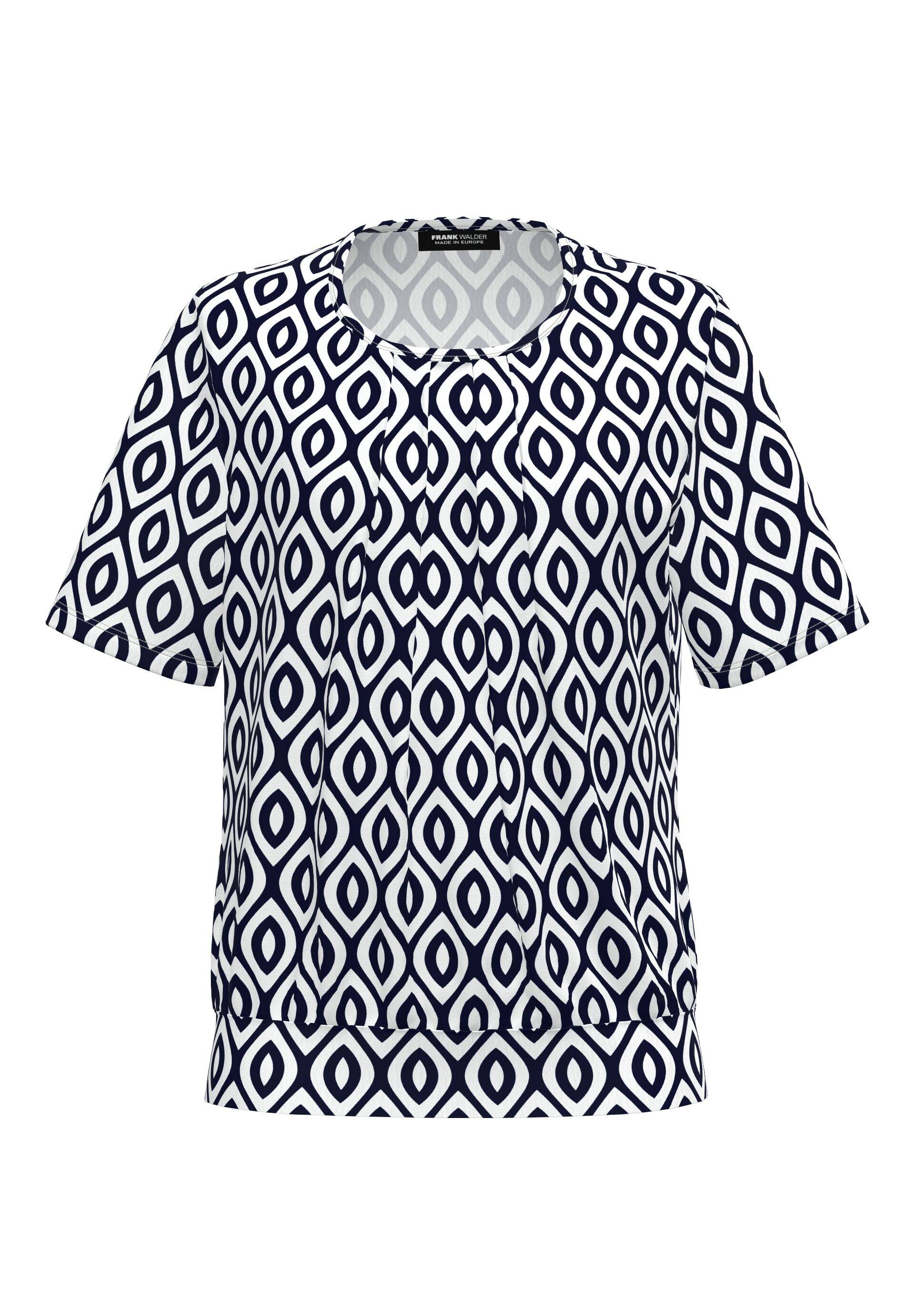 FRANK WALDER - Blusenshirt NOS aus Ecovero Viskose ink/ecru - Gr. - 36 von FRANK WALDER