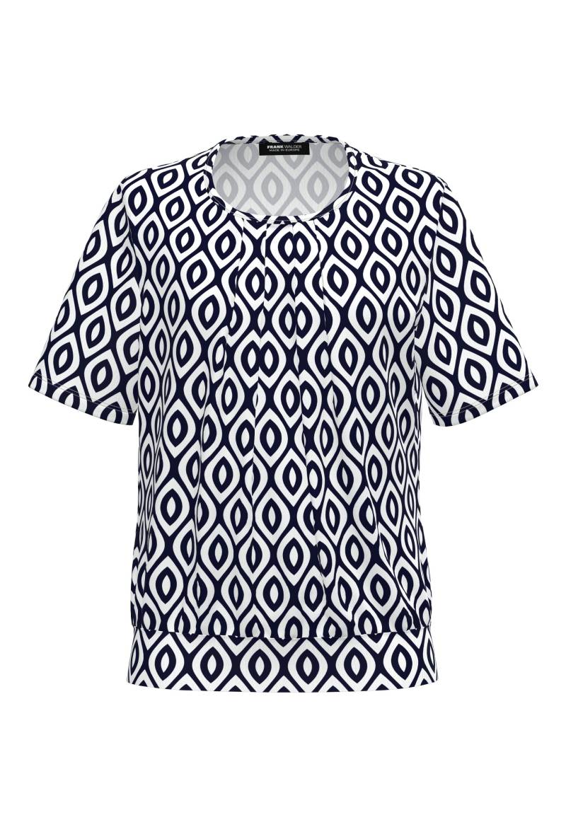 FRANK WALDER - Blusenshirt NOS aus Ecovero Viskose ink/ecru - Gr. - 36 von FRANK WALDER