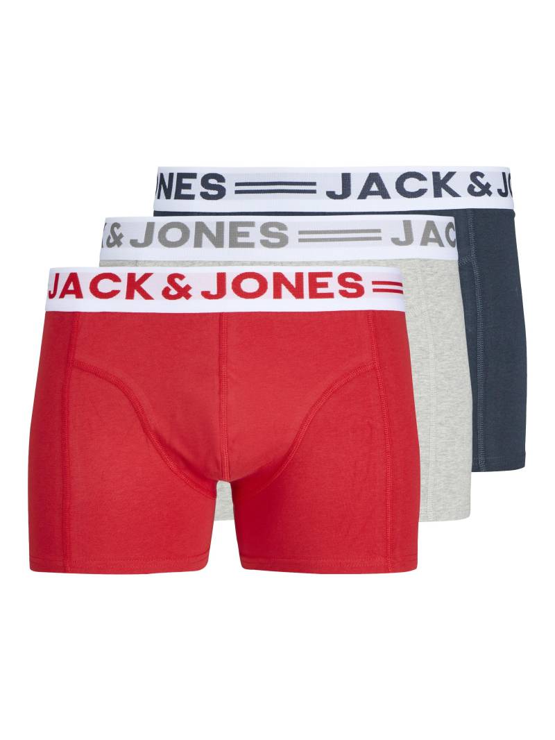 JACK&JONES - SENSE TRUNKS 3-PACK NOOS light grey melange - Gr. - XXL von JACK&JONES