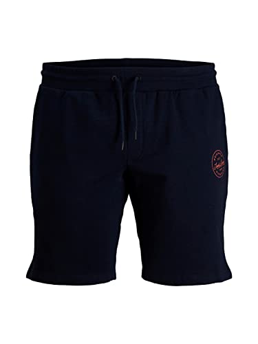 JACK & JONES Shorts Kurze Jogginghose Plus Size Sweat Pants Jogger Training Freizeit JPSTSHARK, Farben:Navy,Größe Shorts:W48 von JACK & JONES