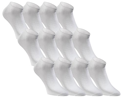 JACK & JONES Sneaker Socken Herren & Damen 12er Set Kurze Socken Baumwolle - White - Gr. 35-38 von JACK & JONES