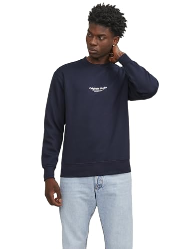 JACK & JONES Herren Jorvesterbro Sweat Crew Neck Noos 12241694,Sky Captain,XS von JACK & JONES