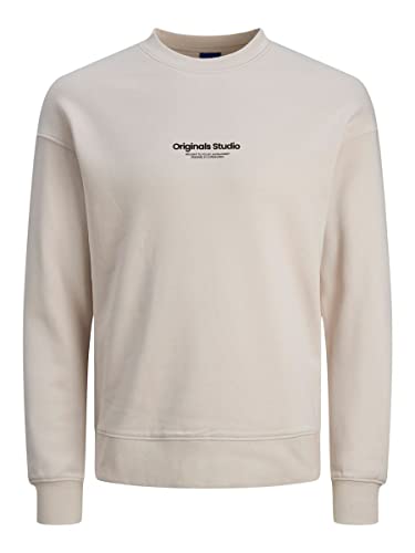 JACK&JONES Sweatshirt Weicher Langarm Pullover mit 3D Print Lockerer Rundhals Sweater JORVESTERBRO, Größe Pullover:XS,Farben:Sand JACK&JONES Sweatshirt Weicher Langarm Pullover mit 3D Print Lockerer Rundhals Sweater JORVESTERBRO, Größe Pullover:XS,Farben:Sand von JACK & JONES