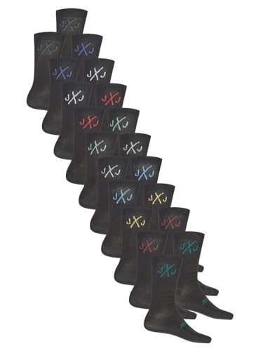 JACK & JONES Tennissocken Herren Schwarz Weiß One Size JACDIRECT TENNIS SOCK 20er Pack Sportsocken Freizeitsocken Elastischer Bund Strapazierfähig, Größe:One Size, Farbe:Black/Pack 5 von JACK & JONES
