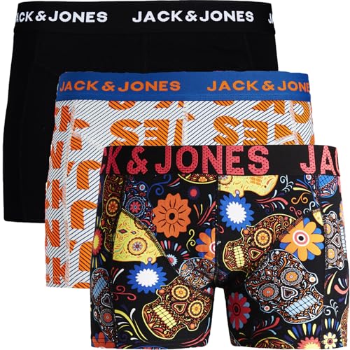 JACK & JONES Trunks 3er Pack Boxershorts Boxer Short Unterhose Mehrpack (S, 21) von JACK & JONES