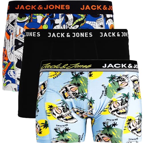 JACK & JONES Trunks 3er Pack Boxershorts Boxer Short Unterhose Mehrpack (XL, 23) von JACK & JONES