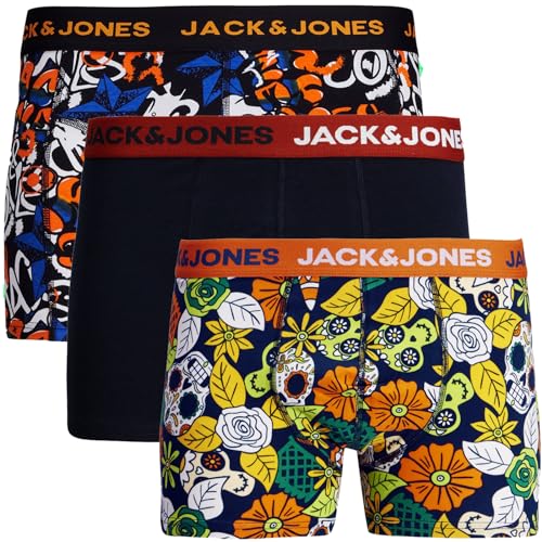 JACK & JONES Boxershorts 3er Pack Herren Trunks Shorts Baumwoll Mix Unterhose bi.s99 (XL, 3er Pack @36) von JACK & JONES