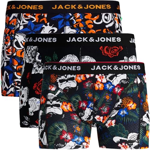 JACK & JONES Trunks 3er Pack Boxershorts Boxer Short Unterhose Mehrpack bj.s58 (L, 3er @16) von JACK & JONES