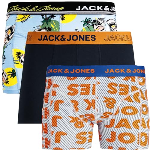JACK & JONES Trunks 3er Pack Boxershorts Boxer Short Unterhose Mehrpack bj.s58 (L, 3er @31) von JACK & JONES