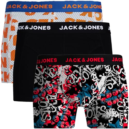 JACK & JONES Trunks 3er Pack Boxershorts Boxer Short Unterhose Mehrpack bj.s58 (L, 3er @38) von JACK & JONES