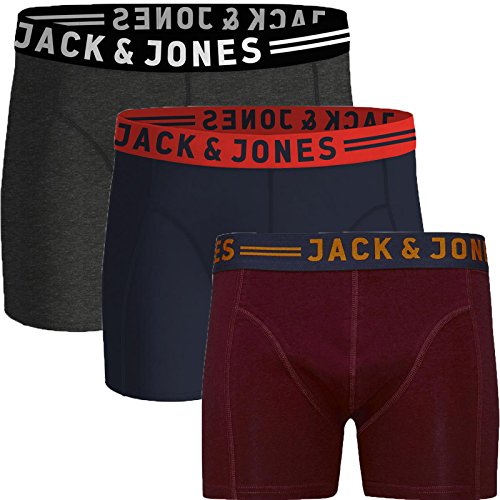 JACK & JONES Trunks 3er Pack Boxershorts Boxer Short Unterhose Mehrpack bj.s58 (S, 3er Pack Print #29) von JACK & JONES