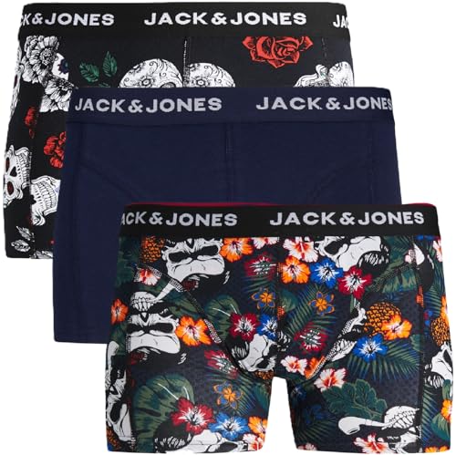 JACK & JONES Trunks 3er Pack Boxershorts Boxer Short Unterhose Mehrpack bj.s58 (XXL, 3er @11) von JACK & JONES