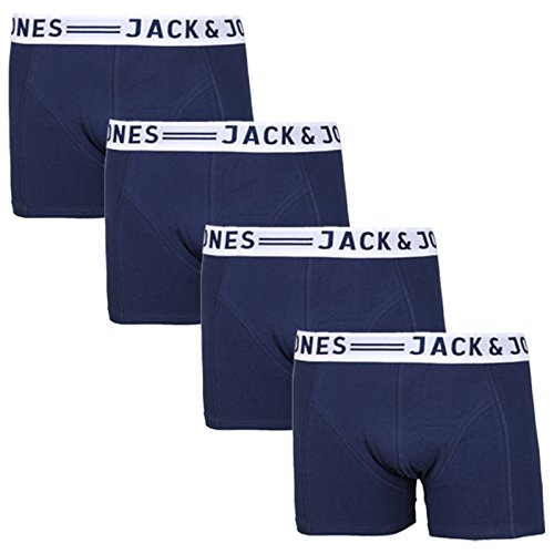 JACK & JONES Trunks 4er Pack Boxershorts Boxer Short Unterhose rbz.43 (L, Blau) von JACK & JONES
