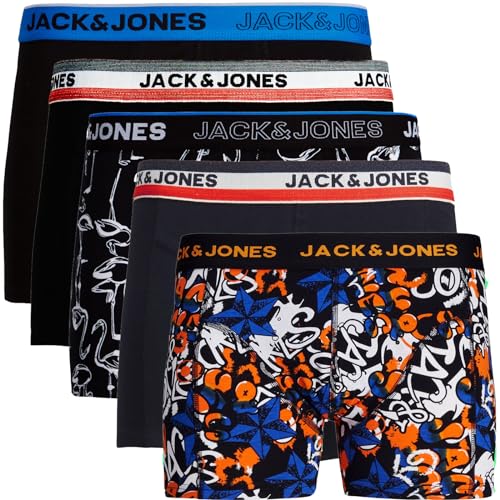 JACK & JONES Trunks 5er Pack Boxershorts Boxer Short Unterhose Mehrpack (Größe L) von JACK & JONES