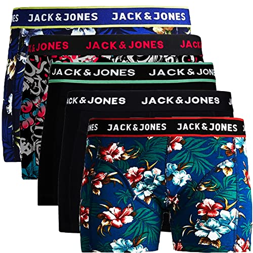 JACK & JONES Trunks 5er Pack Boxershorts Boxer Short Unterhose Mehrpack (L, 5er Pack Bunt 01) von JACK & JONES