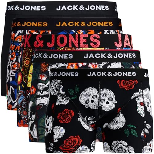 JACK & JONES Trunks 5er Pack Boxershorts Boxer Short Unterhose Mehrpack (L, 5er Pack Bunt 29) von JACK & JONES