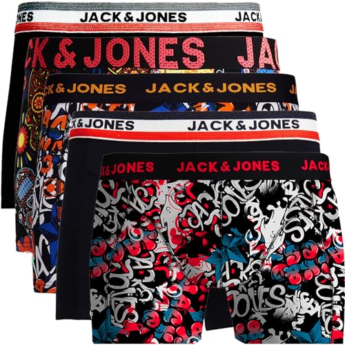 JACK & JONES Trunks 5er Pack Boxershorts Boxer Short Unterhose Mehrpack (XL, 5er Pack Bunt 36) von JACK & JONES