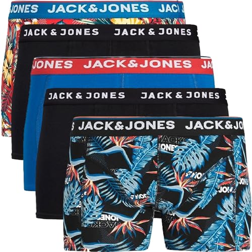 JACK & JONES Trunks 5er Pack Boxershorts Boxer Short Unterhose Mehrpack (XXL, 5er Pack Bunt 30) von JACK & JONES