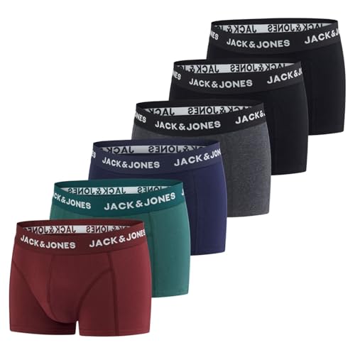 JACK & JONES Unterhosen Jungen 128 140 152 164 176 6er Pack Junior Kinder Boxershorts Unterwäsche Retroshorts Set Bio-Baumwolle, Größe:152, Farbe:Pack 2 von JACK & JONES
