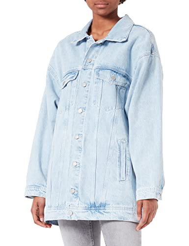 JJXX Women's JXALISON Oversized Long Jacket CR503 NOO, Light Blue Denim, M von JACK & JONES