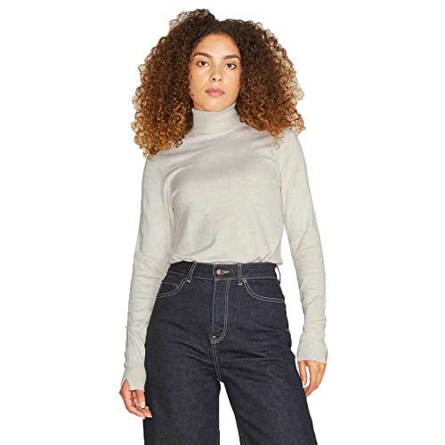 JJXX Women's JXAVA LS Soft ROLL Neck Knit NOOS Pullover, Snow White, L von JACK & JONES