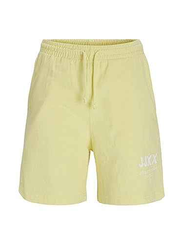 JACK&JONES Women's JJXX JXBARBARA HW Relaxed Vint Shorts, Elfin Yellow/Detail:Bright White Print CALI 1, M von JACK & JONES