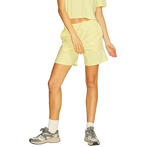 JACK&JONES Women's JJXX JXBARBARA HW Relaxed Vint Shorts, Elfin Yellow/Detail:Bright White Print CALI 1, M von JACK & JONES