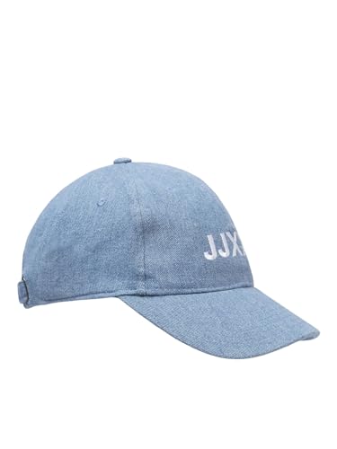 JJXX Women's JXBASIC Baseball Cap NOOS Baseballkappe, Medium Blue Denim/Detail:/Big Logo on Front, One Size von JACK & JONES