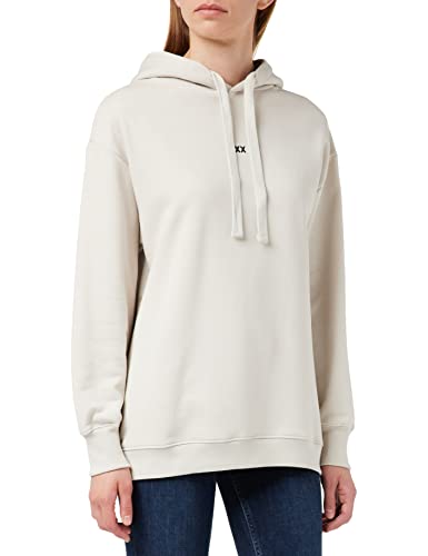 JJXX Women's JXCLEO LS Loose TIME Hoodie NOOS Kapuzenpullover, Moonbeam/Detail:EMB Black, L von JACK & JONES