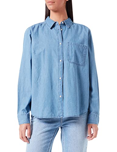 JJXX Women's JXCORA Regular Chambray Shirt NOOS Blouse, Light Blue Denim, S von JACK & JONES