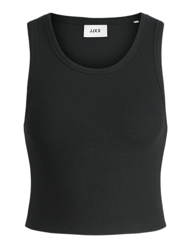 JJXX Women's JXFALLON SL Rib Tank TOP NOOS T-Shirt, Black, L von JACK & JONES