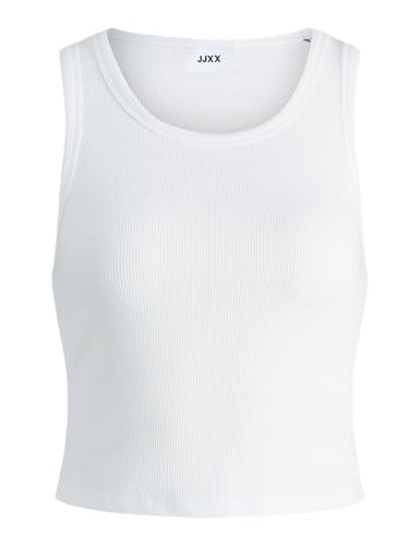 JJXX Damen Jxfallon Sl Rib Tank Top Noos T-Shirt, Bright White, L EU von JJXX