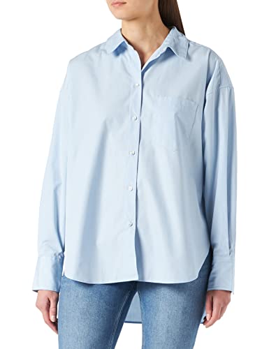 JJXX Women's JXJAMIE LS Relaxed POPLIN Shirt NOOS Blouse, Cashmere Blue, M von JACK & JONES