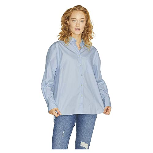 JJXX Women's JXJAMIE LS Relaxed POPLIN Shirt NOOS Blouse, Cashmere Blue, S von JACK & JONES