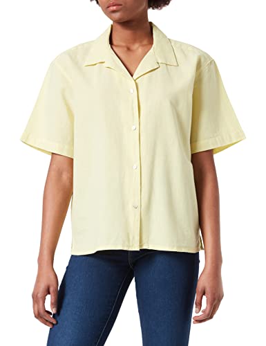 JACK&JONES Women's JJXX JXLISA SS Comfort Linen Shirt SN Blouse, Elfin Yellow, M von JACK & JONES