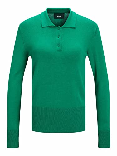 Jack & Jones Women's JJXX JXNATASHA LS Soft Polo Knit NOOS Pullover, Jolly Green, XL von JACK & JONES