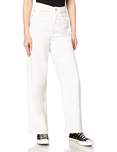 JJXX Women's JXTOKYO Wide HW NR6012 NOOS Jeans, White Denim, 32/32 von JJXX