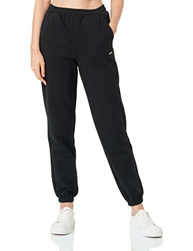 JJXX Women's JXABBIE HW REL Every Brush Pants NOOS Hose, Black/Print:White Logo, L von JJXX