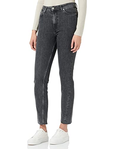 JACK & JONES Damen JXBERLIN Slim HW CC2020 RH SN Hose, Black Denim, 27/32 von JACK & JONES